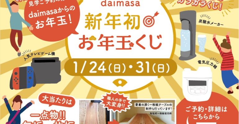 2021/1/24.31　新年初！daimasaからのお年玉！　～ガラガラくじ開催～